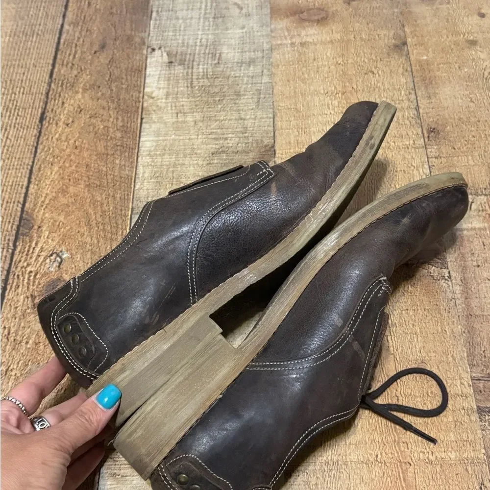 Roan - Bed Stu Distressed Leather lace up shoes Size 12